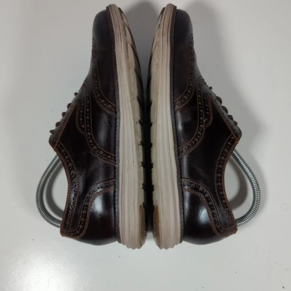 Cole Haan Grand IS Wingtip Oxfords Mens Shoes 8M White Sole Dark‎ Brown